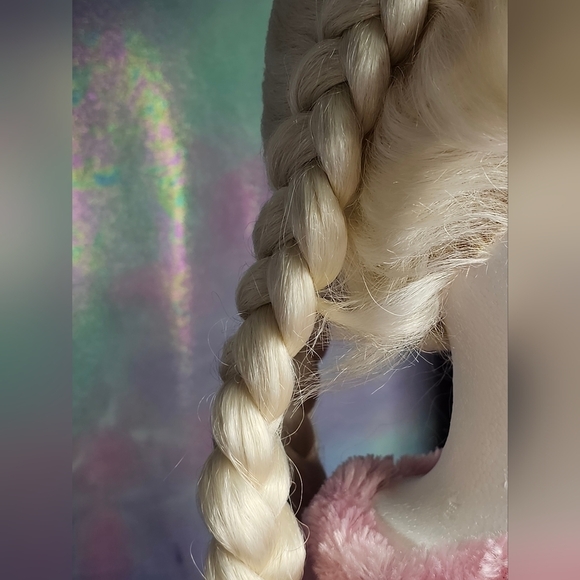 Light Icy Blonde Double Braid Boxer Braids Wig - Picture 7 of 11